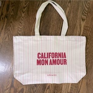 Sezane Limited Edition California Mon Amour Tote Bag, NWOT